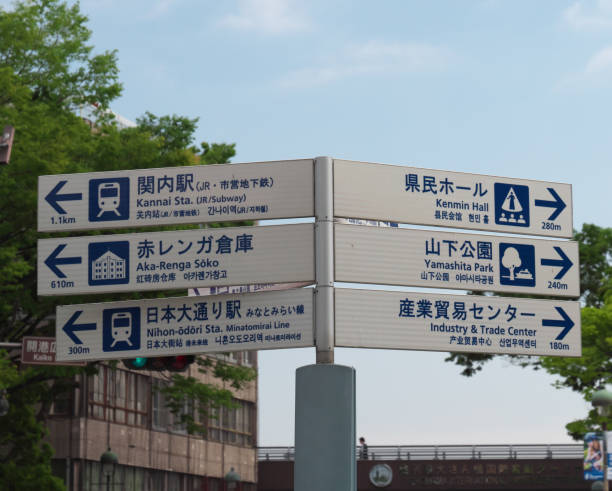 istock Guide sign near Yokohama port 949703012