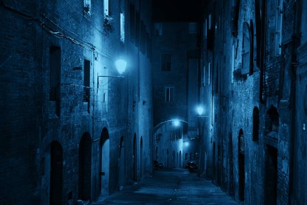 istock Siena street night view 949704712