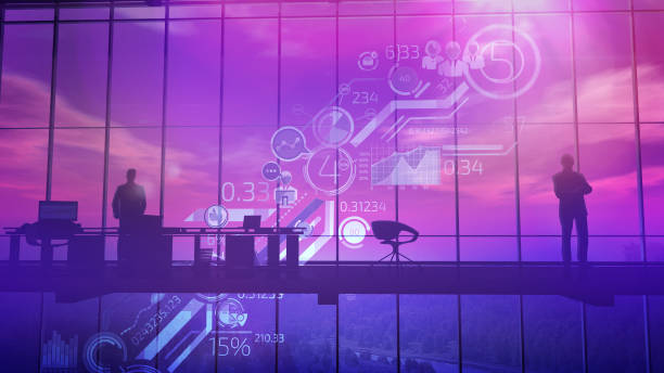 istock Corporate infographics on the office background 949716886