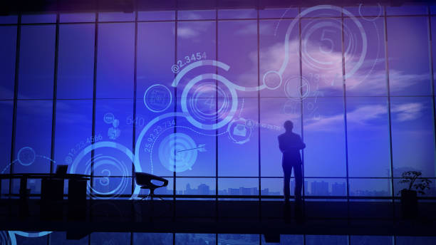 istock Infographics of growth on the office background 949716926
