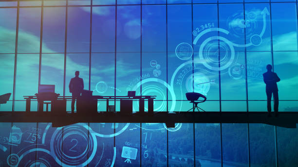 istock Infographics of growth on the office background 949716946