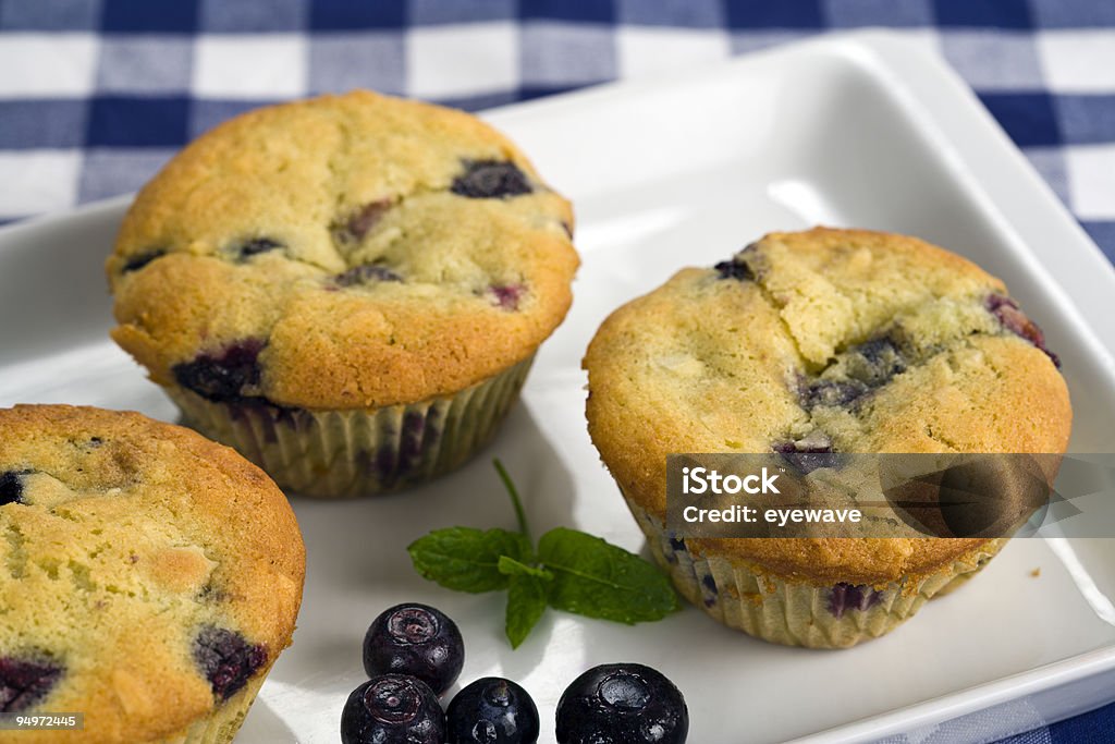 Blaubeer-muffins - Lizenzfrei Amerikanische Heidelbeere Stock-Foto