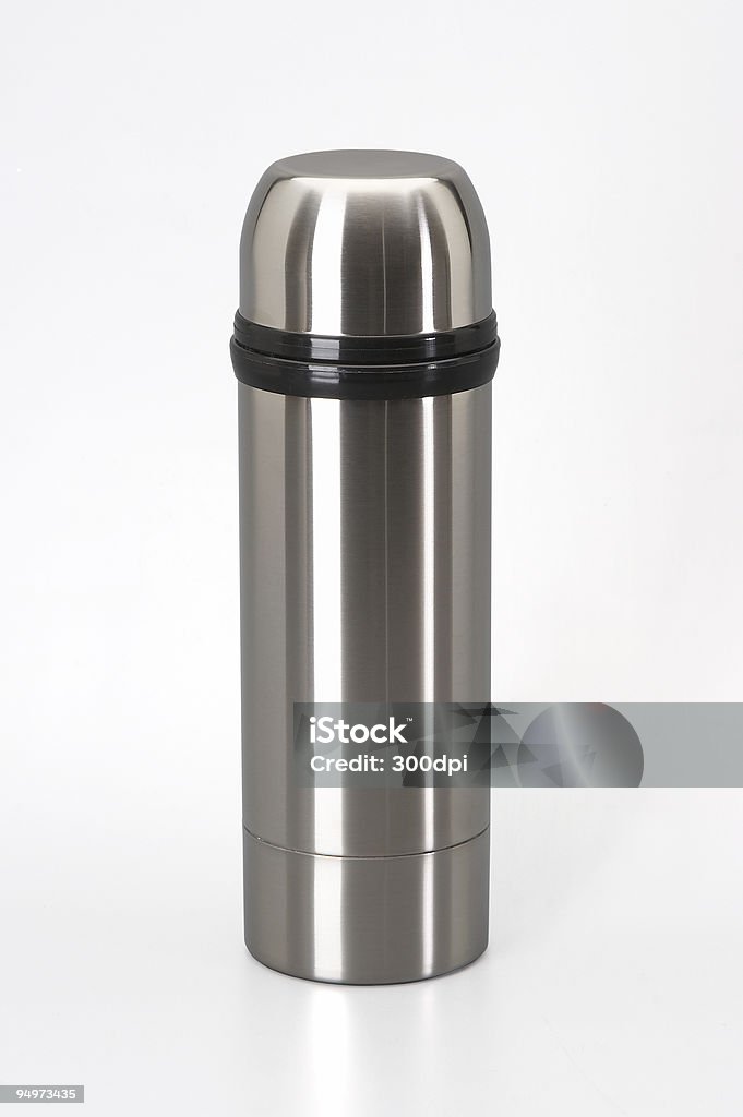 thermos from stainless steel isolated on white  Bright Stock Photo