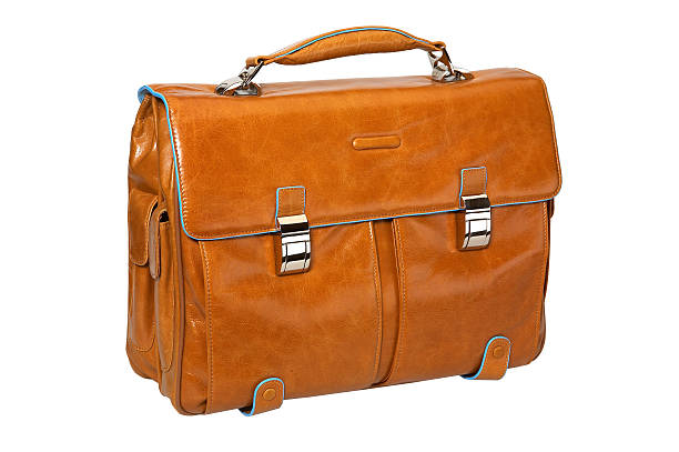 istock Red leather portfolio for the boss 94973442