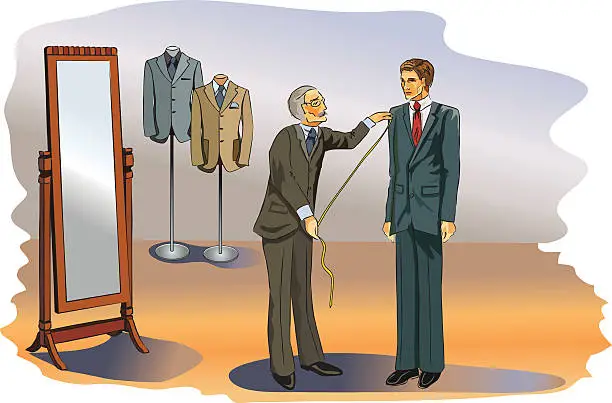 Vector illustration of Tailored Suit