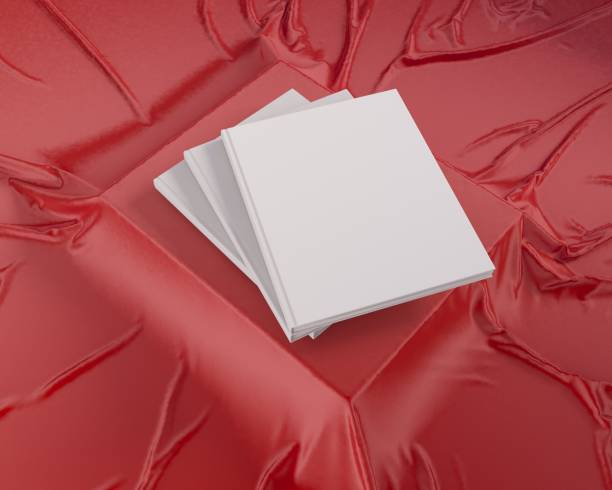 istock Blank catalog, magazines,book mock up on wood background 3d illustration 949737358