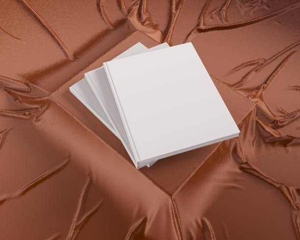 istock Blank catalog, magazines,book mock up on wood background 3d illustration 949737386