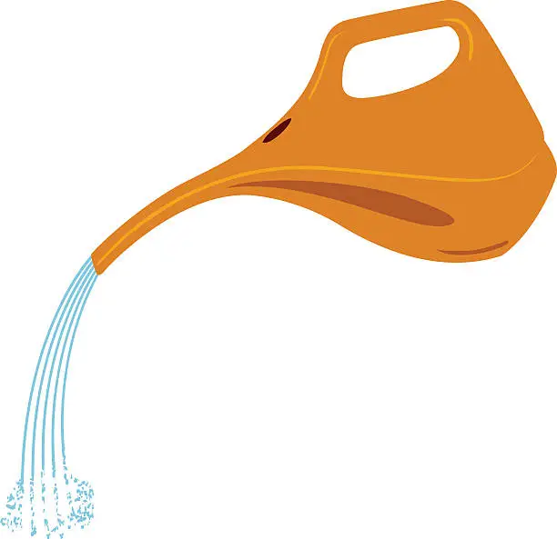 Vector illustration of Orange Watering Can