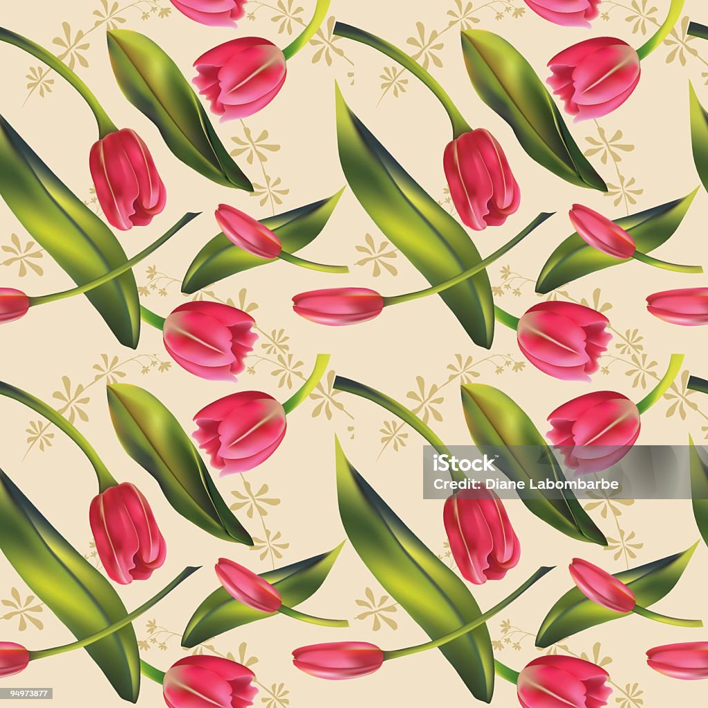 Perfectos para papel pintado tulipanes - arte vectorial de Tulipán libre de derechos