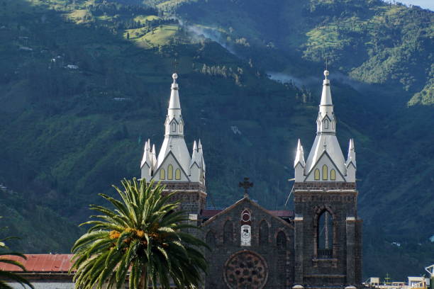 istock Spires and front facade of a church 949742694