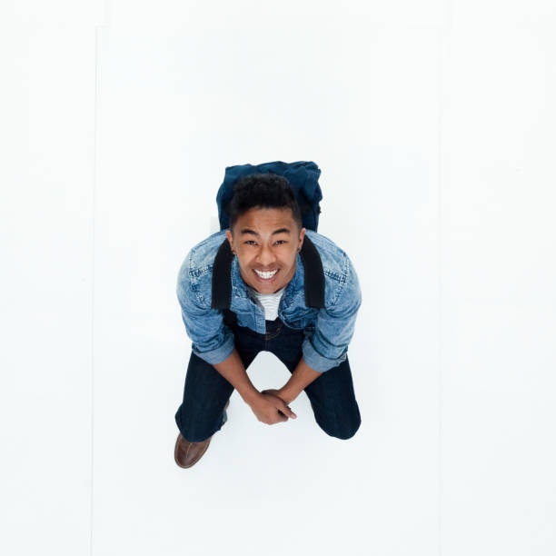istock Top view of African American man sitting 949742756
