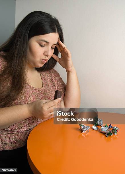 Seventh Chocolate Stock Photo - Download Image Now - 25-29 Years, Addiction, Adult