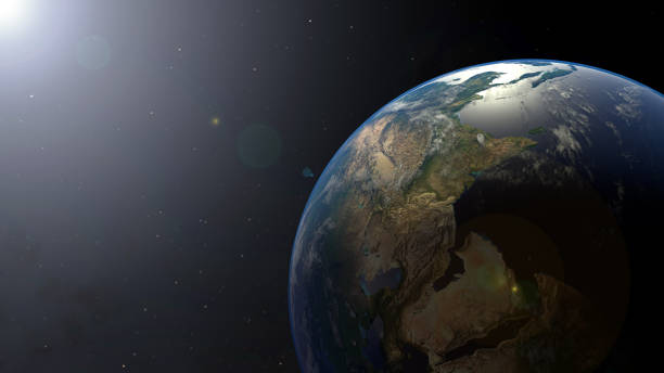 istock Earth on Space with Sun light and Star,Planet galaxy with copy space,Elements of this image furnished by NASA. 949748640