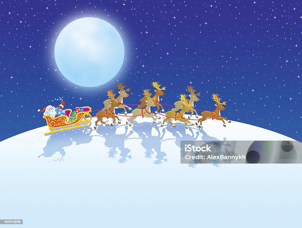 La notte prima di Natale - Illustrazione stock royalty-free di Babbo Natale