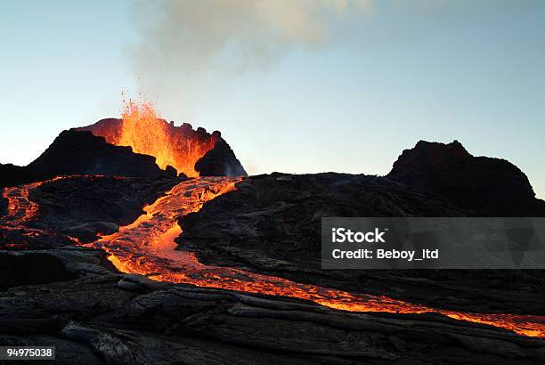 Volcano Eruption Stock Photo - Download Image Now - Volcano, Lava, Erupting