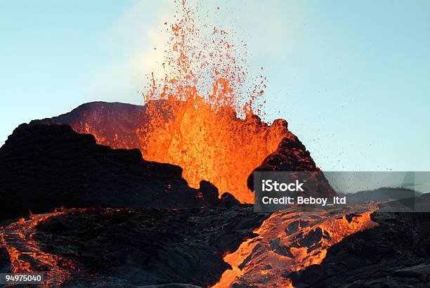Volcano Eruption Stock Photo - Download Image Now - Volcano, Erupting, Active Volcano
