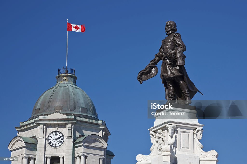 Samuel De Champlain Denkmal - Lizenzfrei Alt Stock-Foto