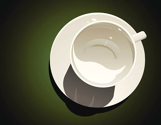 Pusty kubek kawy – artystyczna grafika wektorowa