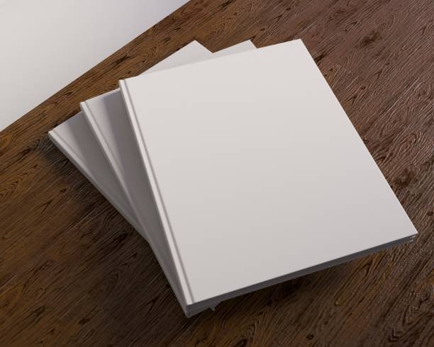 istock Blank catalog, magazines,book mock up on wood background 3d illustration 949774706