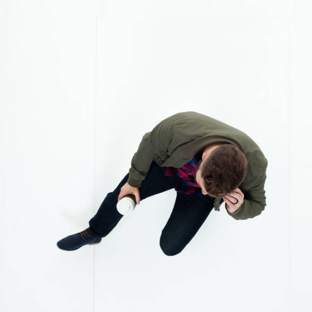 istock Top down view of man seated 949774802
