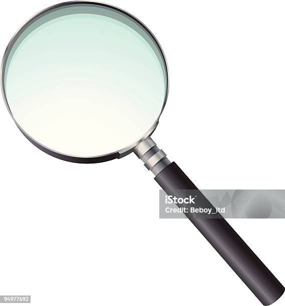 Magnifying Glass Stock Illustration - Download Image Now - Black Color, Color Image, Drawing - Art Product
