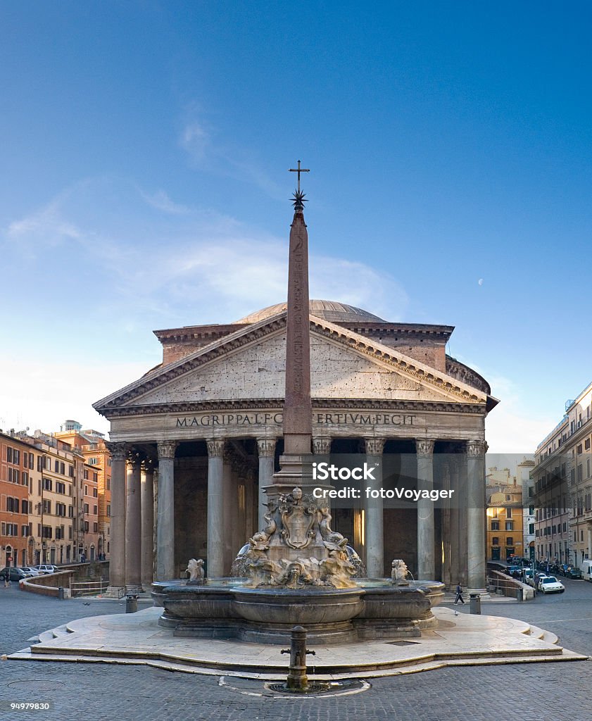 Piazza und das Pantheon in Rom - Lizenzfrei Alt Stock-Foto