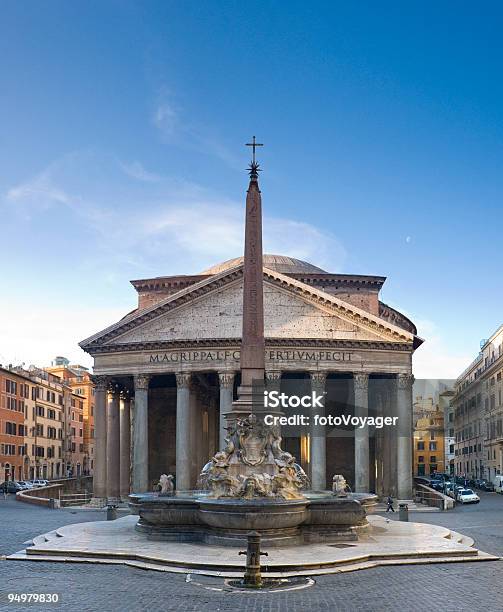 E Panteão De Roma Piazza - Fotografias de stock e mais imagens de Antigo - Antigo, Ao Ar Livre, Arcaico