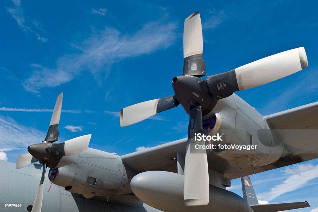 Turboprop motores - Royalty-free Asa de aeronave Foto de stock