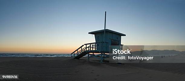 Pacific Ocean Sunset Stock Photo - Download Image Now - Beach, Hut, Back Lit