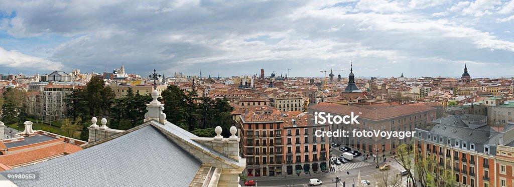 panorama de paisagem urbana de Madrid - Royalty-free Madrid Foto de stock