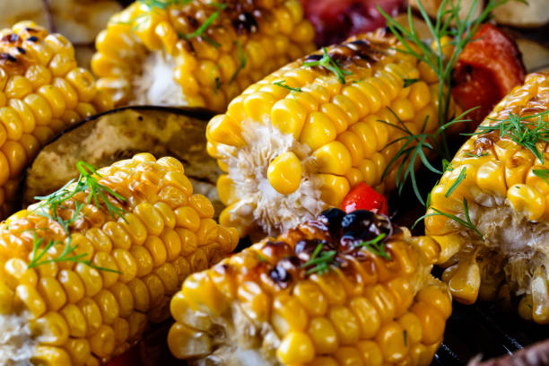 istock Food background made of baked corn 949808848