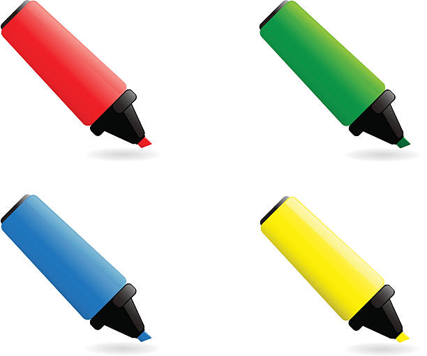 Felt-tip pen vector art illustration