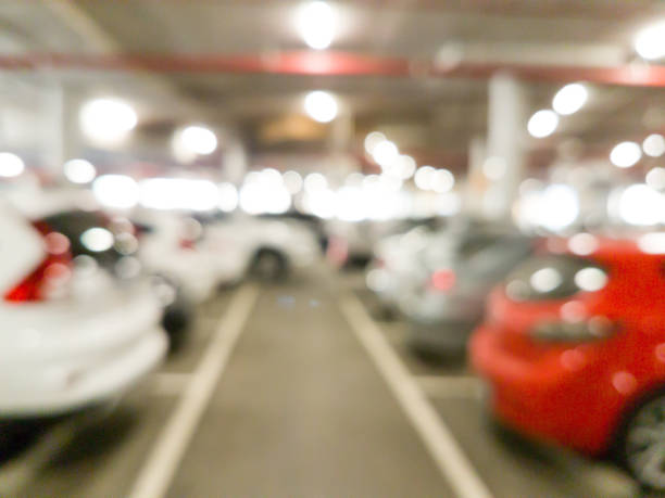 istock car in parking under department store 949811736