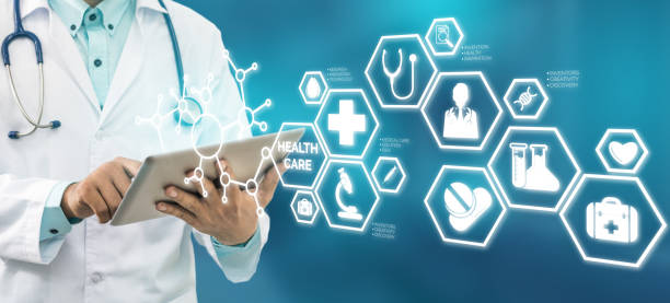Doctor with Medical Healthcare Icon Interface