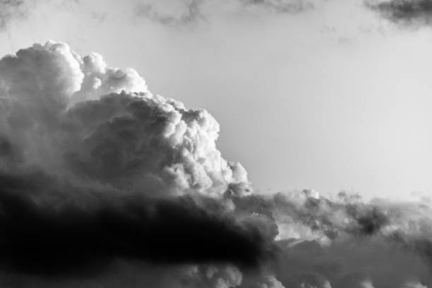 Close view of some fluffy clouds
