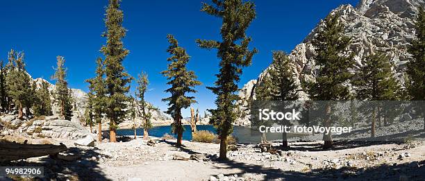 High Sierra Lake Pines Stock Photo - Download Image Now - Beauty In Nature, Blue, Boulder - Rock