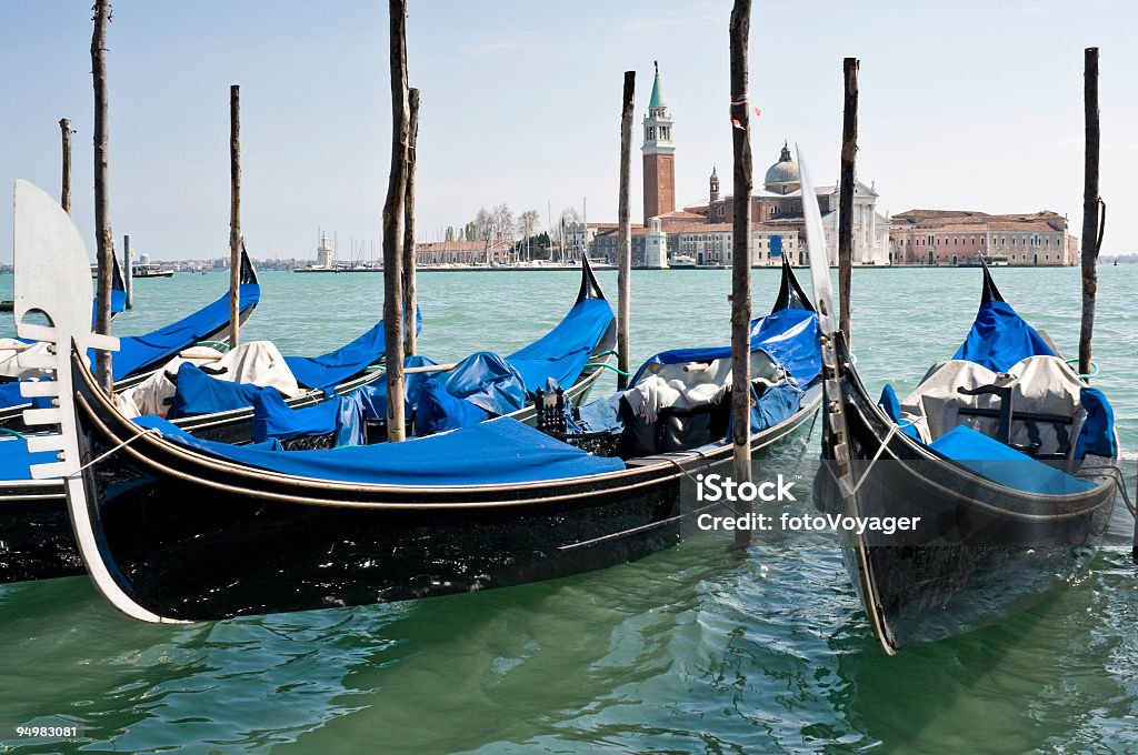 Gondeln auf die Lagune von Venedig - Lizenzfrei Alt Stock-Foto