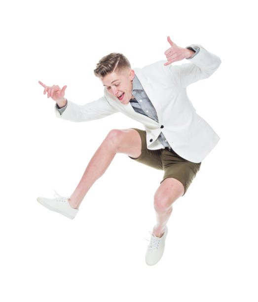 istock Good looking young man jumping and having fun 949841824
