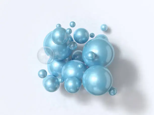 abstract blue sphere glossy 3d rendering