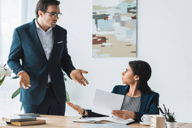 istock Business colleagues having a discussion about project in modern office 949851266