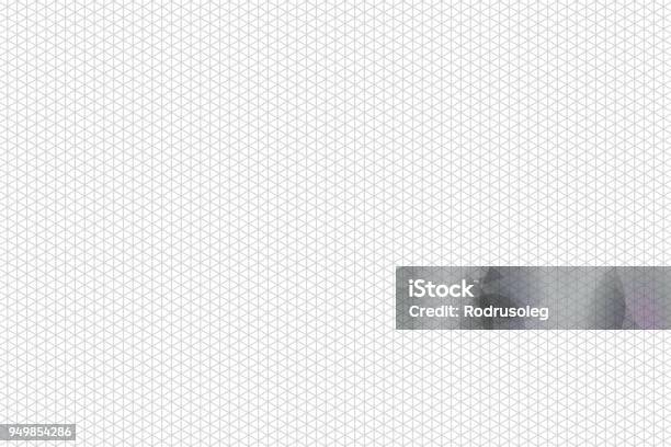 Gray Isometric Grid Template For Design Stock Illustration - Download Image Now - Pattern, Grid Pattern, Backgrounds