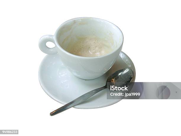 Copo Vazio De Cappucino - Fotografias de stock e mais imagens de Amizade - Amizade, Bebida, Bebida com espuma