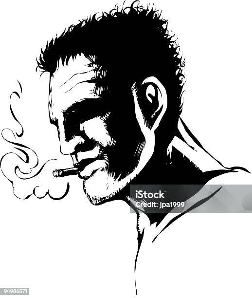 Smoking Man Stock Illustration - Download Image Now - Gay Man, Adult, Adults Only