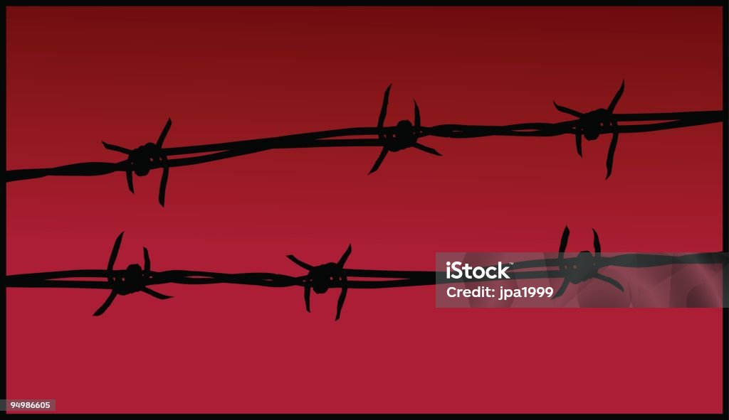 Barbed wire  Back Lit stock vector