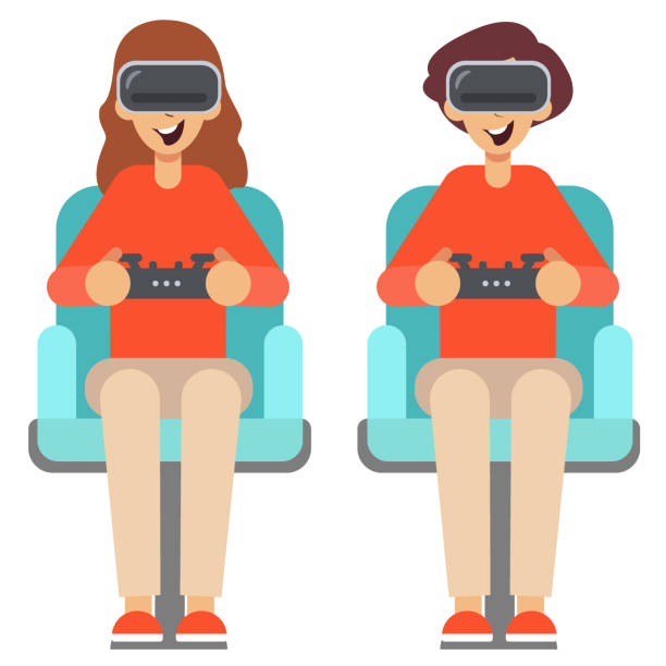 istock People play games with vr glasses at home 949876066