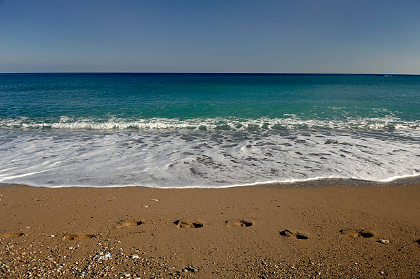 Rhodes Faliraki beach stock photo