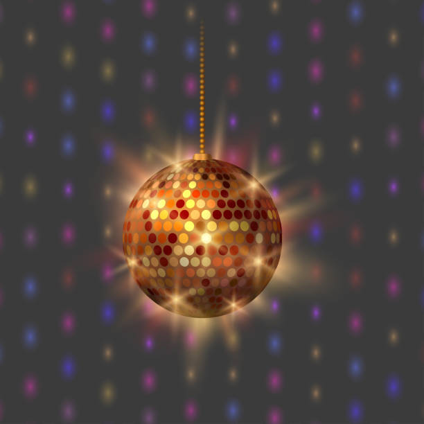 illustrazioni stock, clip art, cartoni animati e icone di tendenza di disco ball discoteca discoteca discoteca night club attrezzatura da ballo illustrazione vettoriale - disco ball sunbeam evening ball design