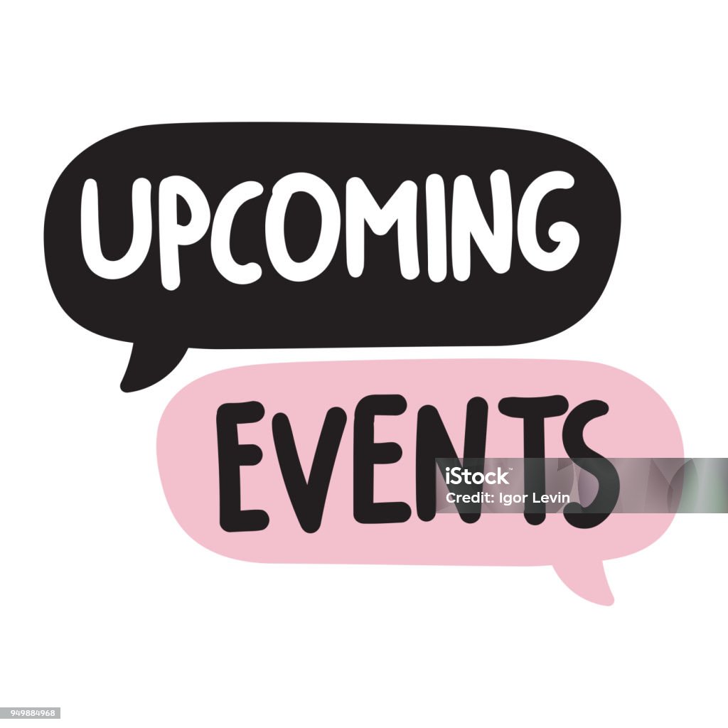 Upcoming Vector Upcoming Events Vector On White Background Stock Illustration ...