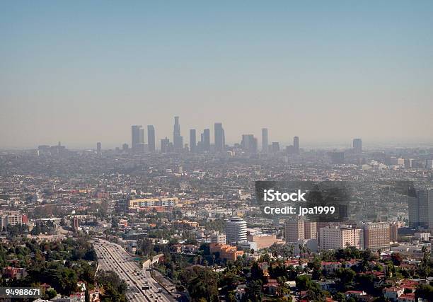 Smoggy Dia Em Los Angeles - Fotografias de stock e mais imagens de Cidade de Los Angeles - Cidade de Los Angeles, Condado de Los Angeles, Gás com efeito de estufa