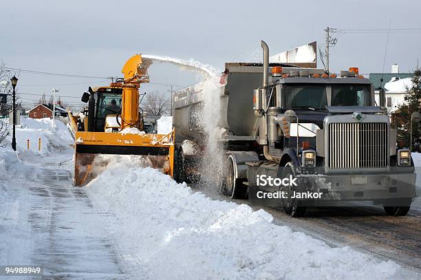 Snow Removal Stock Photo - Download Image Now - Community, Snowblower, Cleaning